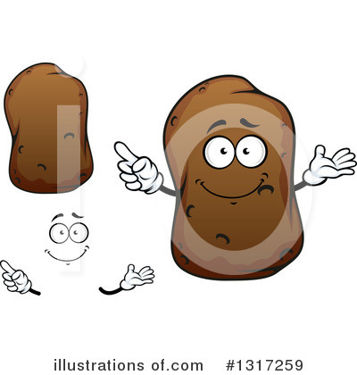 Royalty-Free (RF) Potato Clipart Illustration by Vector Tradition SM - Stock Sample #1317259