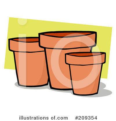 Royalty-Free (RF) Pots Clipart Illustration by Hit Toon - Stock Sample #209354