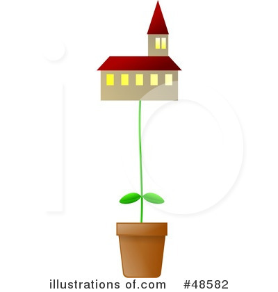 Royalty-Free (RF) Potted Plant Clipart Illustration by Prawny - Stock Sample #48582