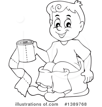 Royalty-Free (RF) Potty Training Clipart Illustration by visekart - Stock Sample #1389768