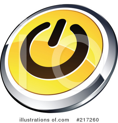 Royalty-Free (RF) Power Button Clipart Illustration by beboy - Stock Sample #217260