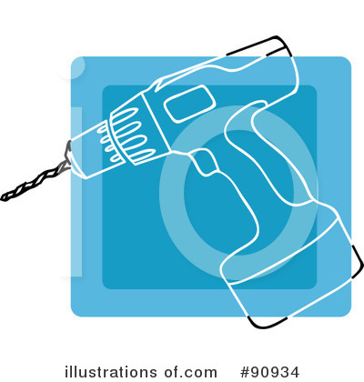 Royalty-Free (RF) Power Drill Clipart Illustration by Rosie Piter - Stock Sample #90934
