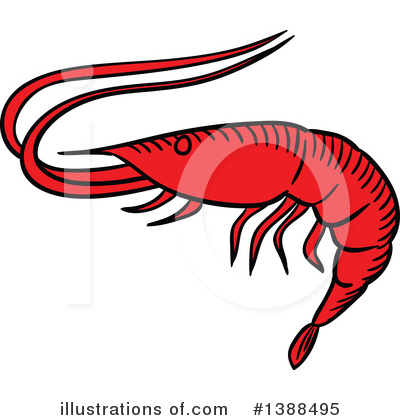 Royalty-Free (RF) Prawn Clipart Illustration by Vector Tradition SM - Stock Sample #1388495