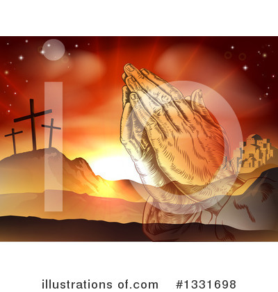 Praying Clipart #1331698 by AtStockIllustration