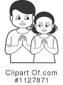 Praying Clipart #1127871 by Lal Perera