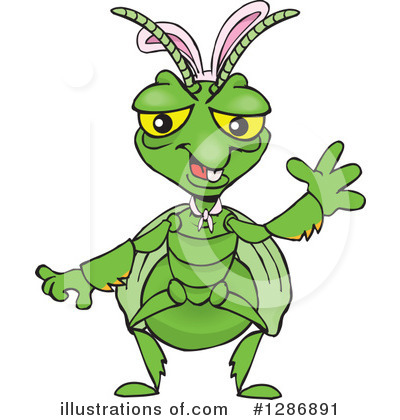 Royalty-Free (RF) Praying Mantis Clipart Illustration by Dennis Holmes Designs - Stock Sample #1286891