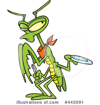 Royalty-Free (RF) Praying Mantis Clipart Illustration by toonaday - Stock Sample #443091