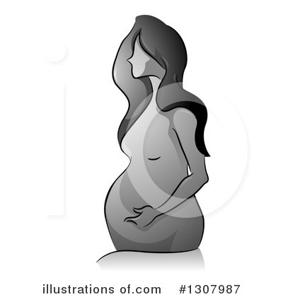 Pregnant Woman Clipart #1307987 by BNP Design Studio