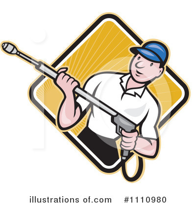 Royalty-Free (RF) Pressure Washer Clipart Illustration by patrimonio - Stock Sample #1110980