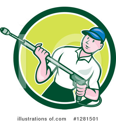 Royalty-Free (RF) Pressure Washer Clipart Illustration by patrimonio - Stock Sample #1281501