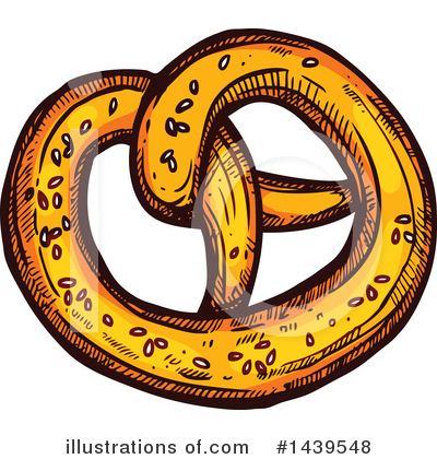Royalty-Free (RF) Pretzel Clipart Illustration by Vector Tradition SM - Stock Sample #1439548