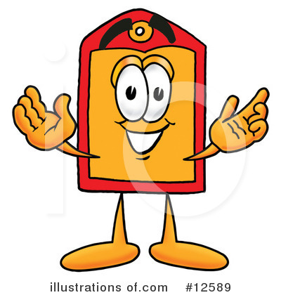 Royalty-Free (RF) Price Tag Character Clipart Illustration by Mascot Junction - Stock Sample #12589