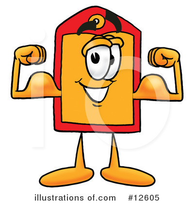 Royalty-Free (RF) Price Tag Character Clipart Illustration by Mascot Junction - Stock Sample #12605