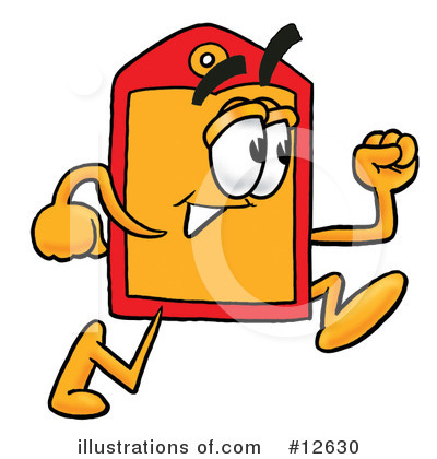 Royalty-Free (RF) Price Tag Character Clipart Illustration by Mascot Junction - Stock Sample #12630