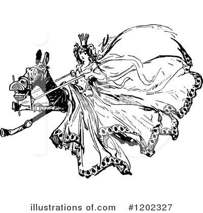 Royalty-Free (RF) Princess Clipart Illustration by Prawny Vintage - Stock Sample #1202327