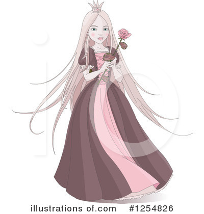 Royalty-Free (RF) Princess Clipart Illustration by Pushkin - Stock Sample #1254826