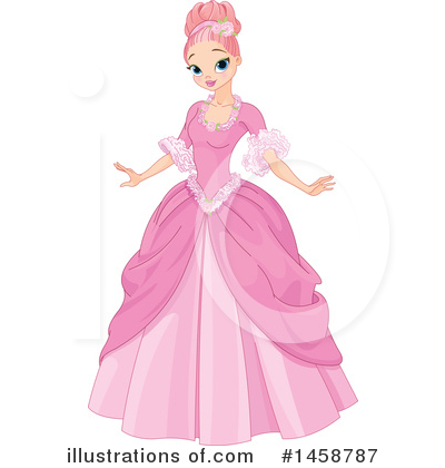 Royalty-Free (RF) Princess Clipart Illustration by Pushkin - Stock Sample #1458787