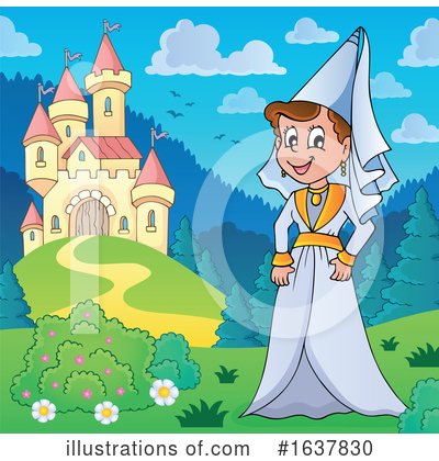 Royalty-Free (RF) Princess Clipart Illustration by visekart - Stock Sample #1637830