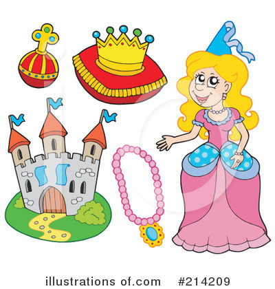 Royalty-Free (RF) Princess Clipart Illustration by visekart - Stock Sample #214209