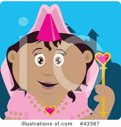 Royalty-Free (RF) Princess Clipart Illustration by Dennis Holmes Designs - Stock Sample #43367