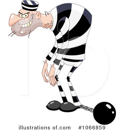 Royalty-Free (RF) Prisoner Clipart Illustration by yayayoyo - Stock Sample #1066859