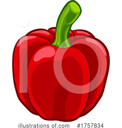 Red Bell Pepper Clipart #1757834 by AtStockIllustration
