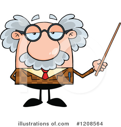 Royalty-Free (RF) Professor Clipart Illustration by Hit Toon - Stock Sample #1208564