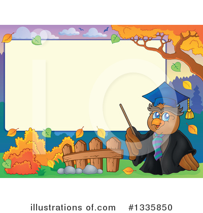 Royalty-Free (RF) Professor Owl Clipart Illustration by visekart - Stock Sample #1335850