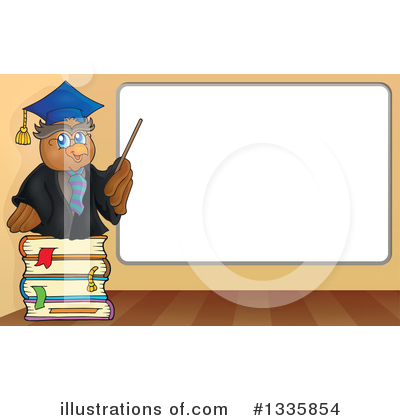 Royalty-Free (RF) Professor Owl Clipart Illustration by visekart - Stock Sample #1335854