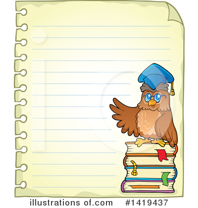Royalty-Free (RF) Professor Owl Clipart Illustration by visekart - Stock Sample #1419437