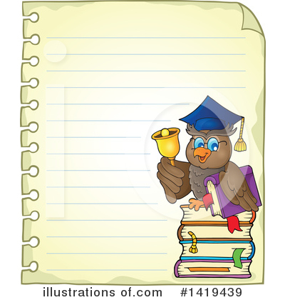 Royalty-Free (RF) Professor Owl Clipart Illustration by visekart - Stock Sample #1419439