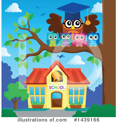 Royalty-Free (RF) Professor Owl Clipart Illustration by visekart - Stock Sample #1439166