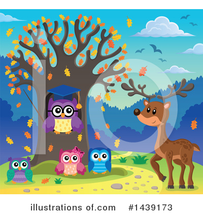 Royalty-Free (RF) Professor Owl Clipart Illustration by visekart - Stock Sample #1439173
