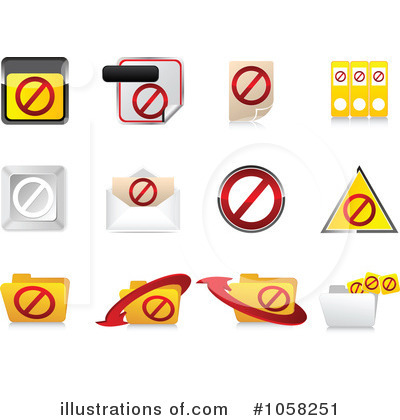 Royalty-Free (RF) Prohibited Clipart Illustration by Andrei Marincas - Stock Sample #1058251