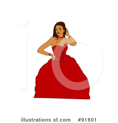 Royalty-Free (RF) Prom Dress Clipart Illustration by Arena Creative - Stock Sample #91601