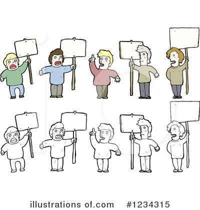 Royalty-Free (RF) Protest Clipart Illustration by lineartestpilot - Stock Sample #1234315