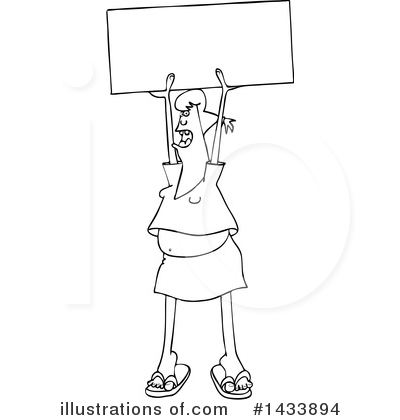 Royalty-Free (RF) Protester Clipart Illustration by djart - Stock Sample #1433894