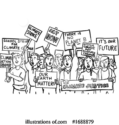 Royalty-Free (RF) Protesting Clipart Illustration by patrimonio - Stock Sample #1688879