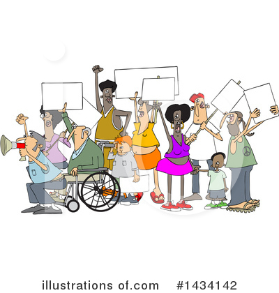 Royalty-Free (RF) Protestor Clipart Illustration by djart - Stock Sample #1434142