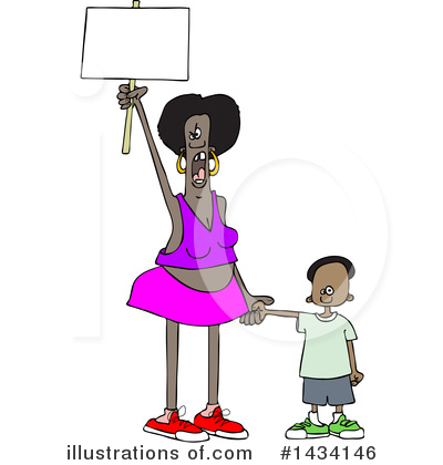 Royalty-Free (RF) Protestor Clipart Illustration by djart - Stock Sample #1434146