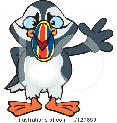 Royalty-Free (RF) Puffin Clipart Illustration by Dennis Holmes Designs - Stock Sample #1278591