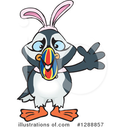 Puffin Clipart #1288857 by Dennis Holmes Designs