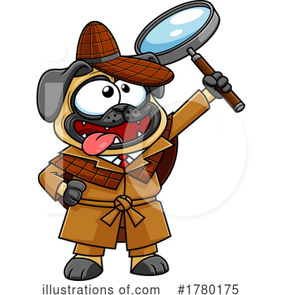 Royalty-Free (RF) Pug Clipart Illustration by Hit Toon - Stock Sample #1780175