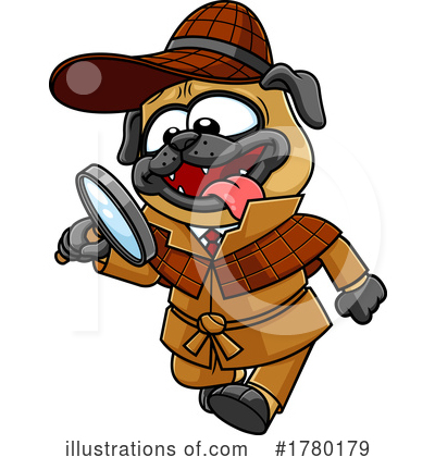 Royalty-Free (RF) Pug Clipart Illustration by Hit Toon - Stock Sample #1780179