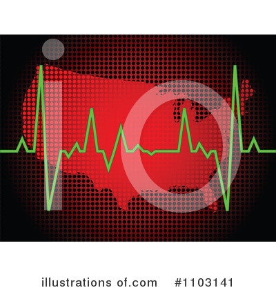 Heartbeat Clipart #1103141 by Andrei Marincas