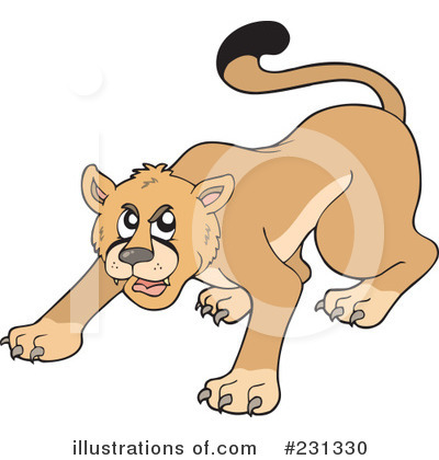 Royalty-Free (RF) Puma Clipart Illustration by visekart - Stock Sample #231330