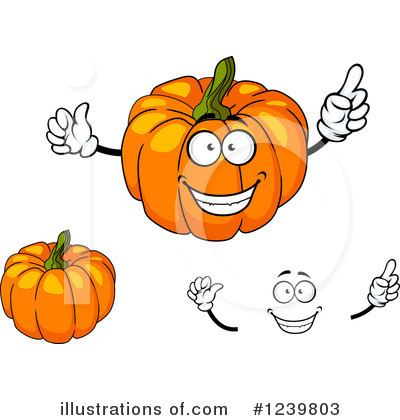 Royalty-Free (RF) Pumpkin Clipart Illustration by Vector Tradition SM - Stock Sample #1239803
