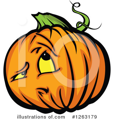 Royalty-Free (RF) Pumpkin Clipart Illustration by Chromaco - Stock Sample #1263179