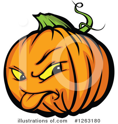 Royalty-Free (RF) Pumpkin Clipart Illustration by Chromaco - Stock Sample #1263180