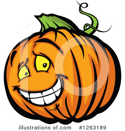 Royalty-Free (RF) Pumpkin Clipart Illustration by Chromaco - Stock Sample #1263189